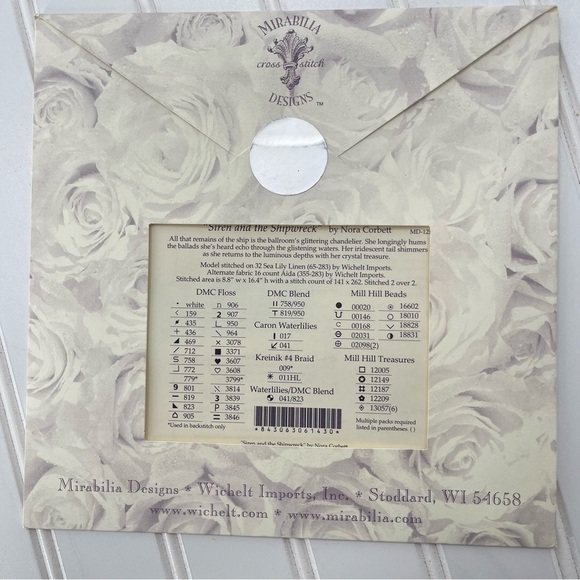 Mirabilia Designs "Mediterranean Mermaid" MD-102 Vintage Cross Stitch Pattern - Picture 4 of 5